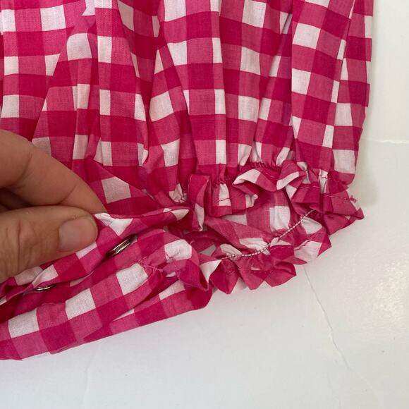 NWT Bela & Nuni 3M Gingham Pink Bubble Romper - Picture 5 of 5